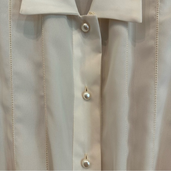 Vintage Henry Lee Cream Long Sleeve Dress - Picture 6 of 12